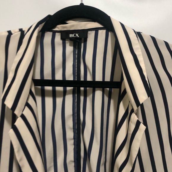 BCX Blue and White Stripe Open Blazer size M - Picture 2 of 7